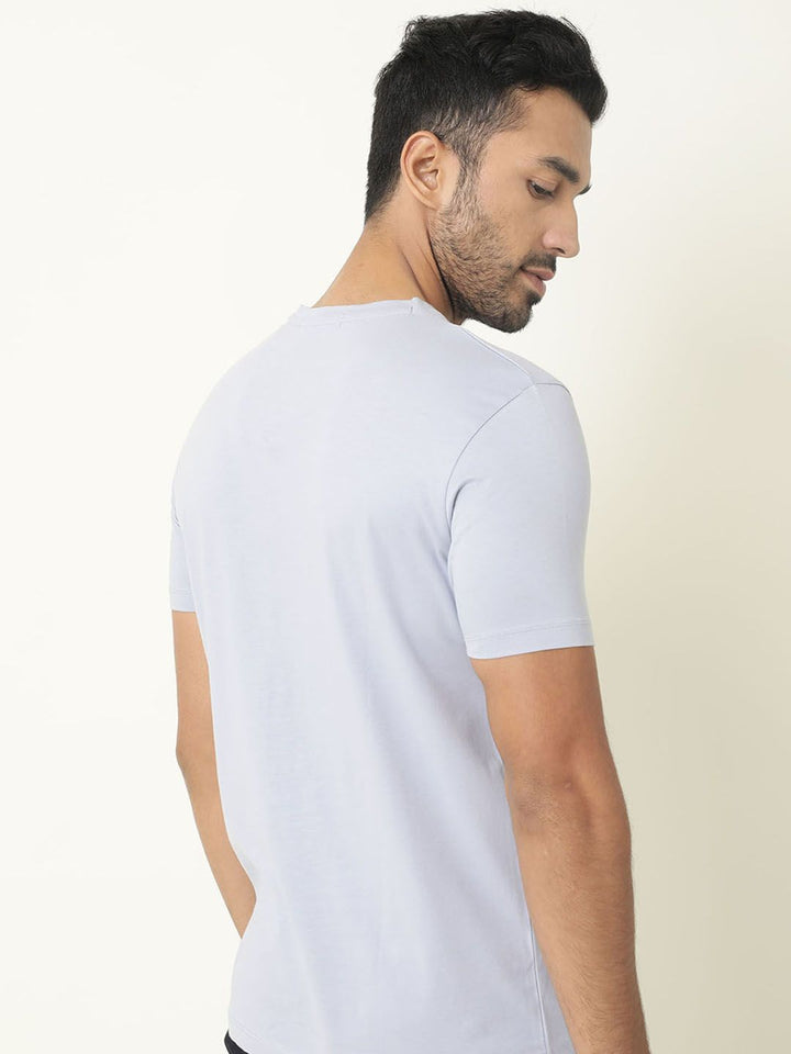 RARE RABBIT Men I Am Regular Fit Colourblocked Round Neck Pure Cotton T-Shirt