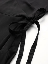 all about you Short Sleeves Wrap Dress