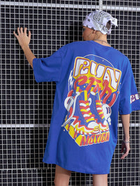 SASSAFRAS Graphic Printed Oversized Pure Cotton T-Shirt Dress