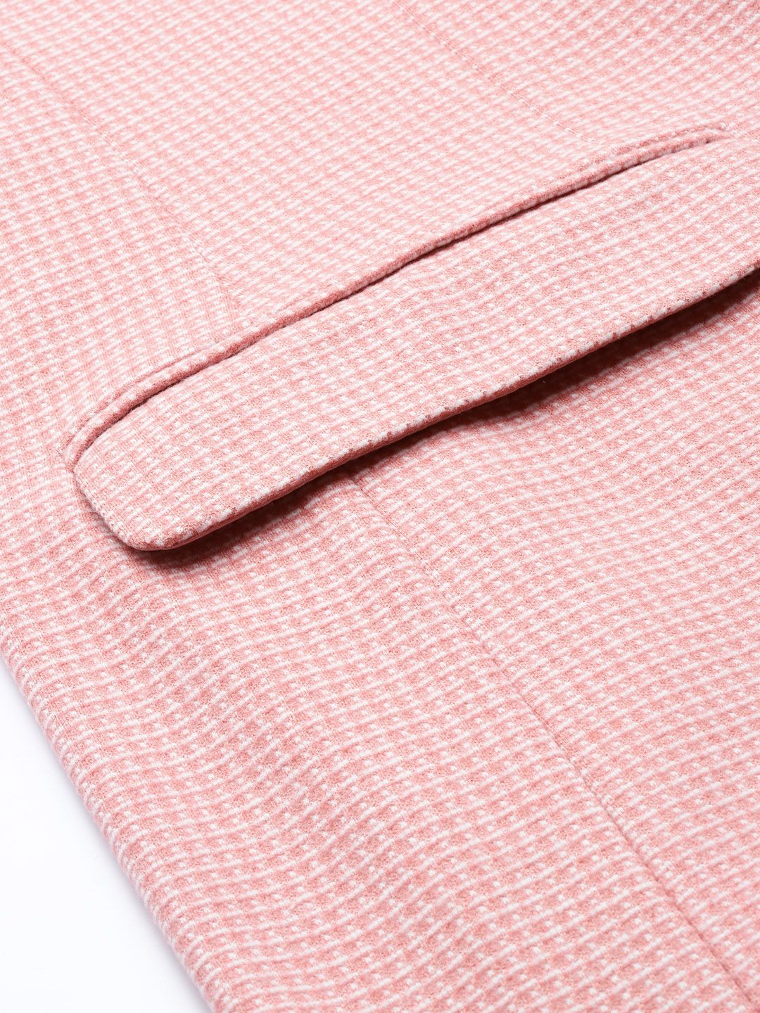 Park Avenue Self Checked Super Slim Fit Single-Breasted Formal Blazer