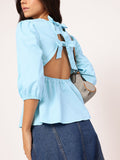 DressBerry Bow-Detail Styled Back A-line Top