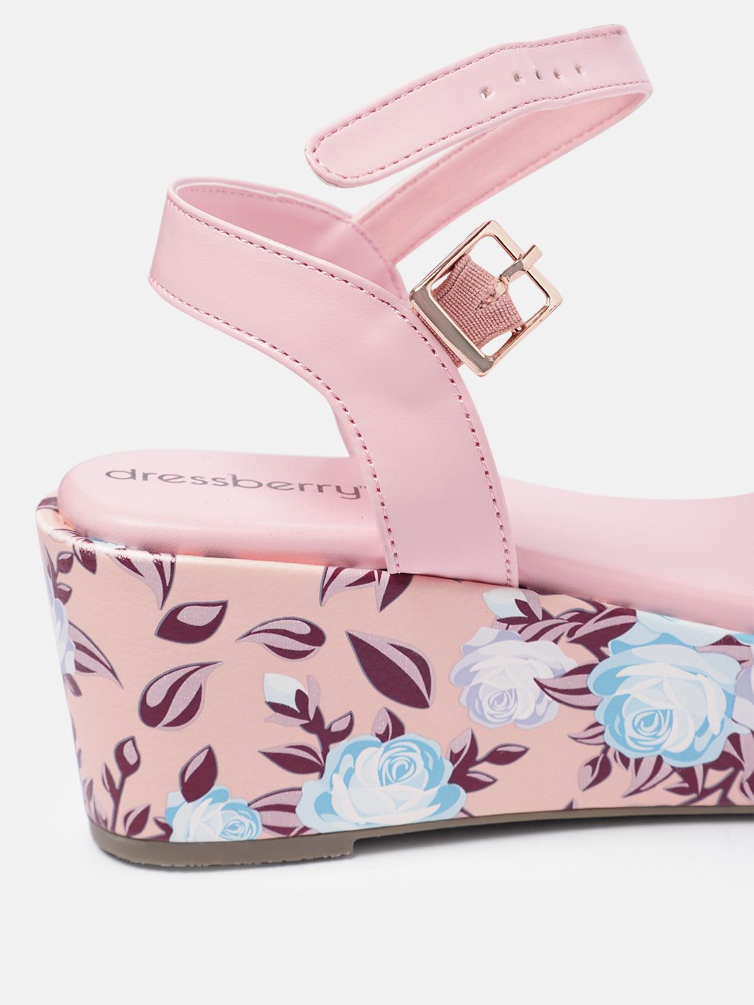 DressBerry Wedge Heels with Printed Detail
