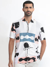 RARE RABBIT Men Ansel Slim Fit Abstract Printed Shirt