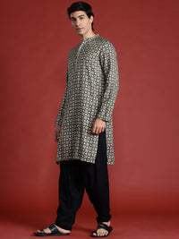 Anouk Printed Regular Thread Work Kurta with Salwar