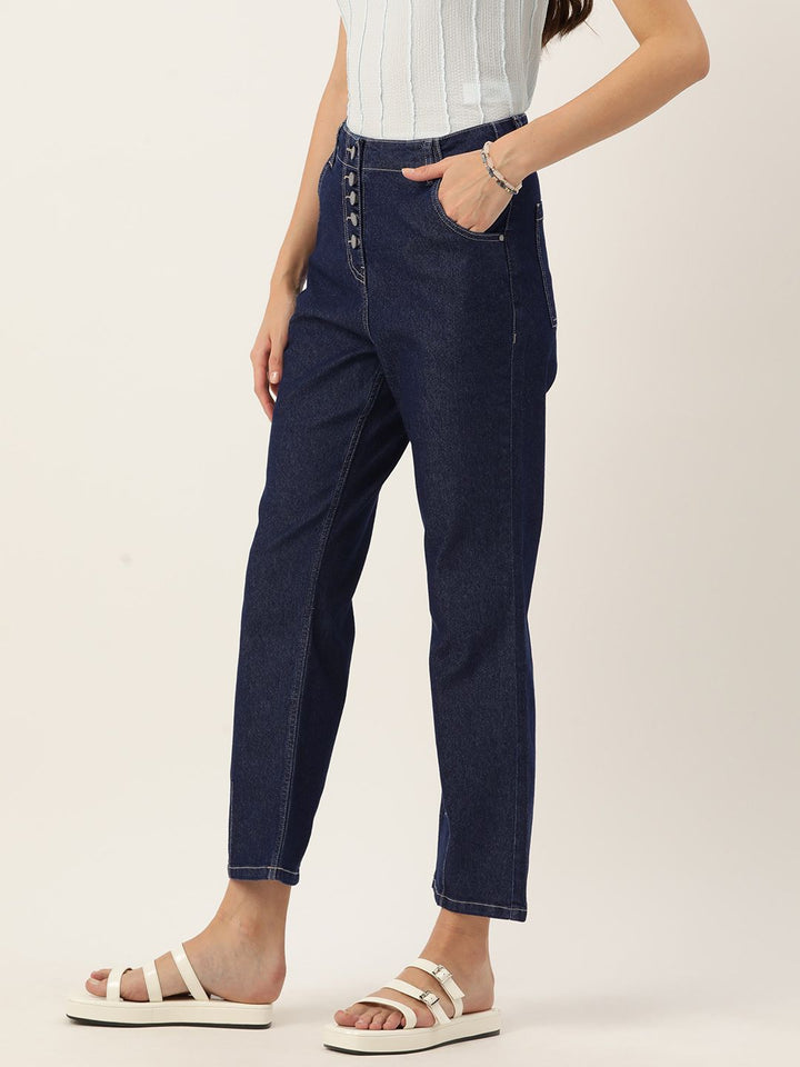 DressBerry Women Straight Fit High-Rise Stretchable Jeans