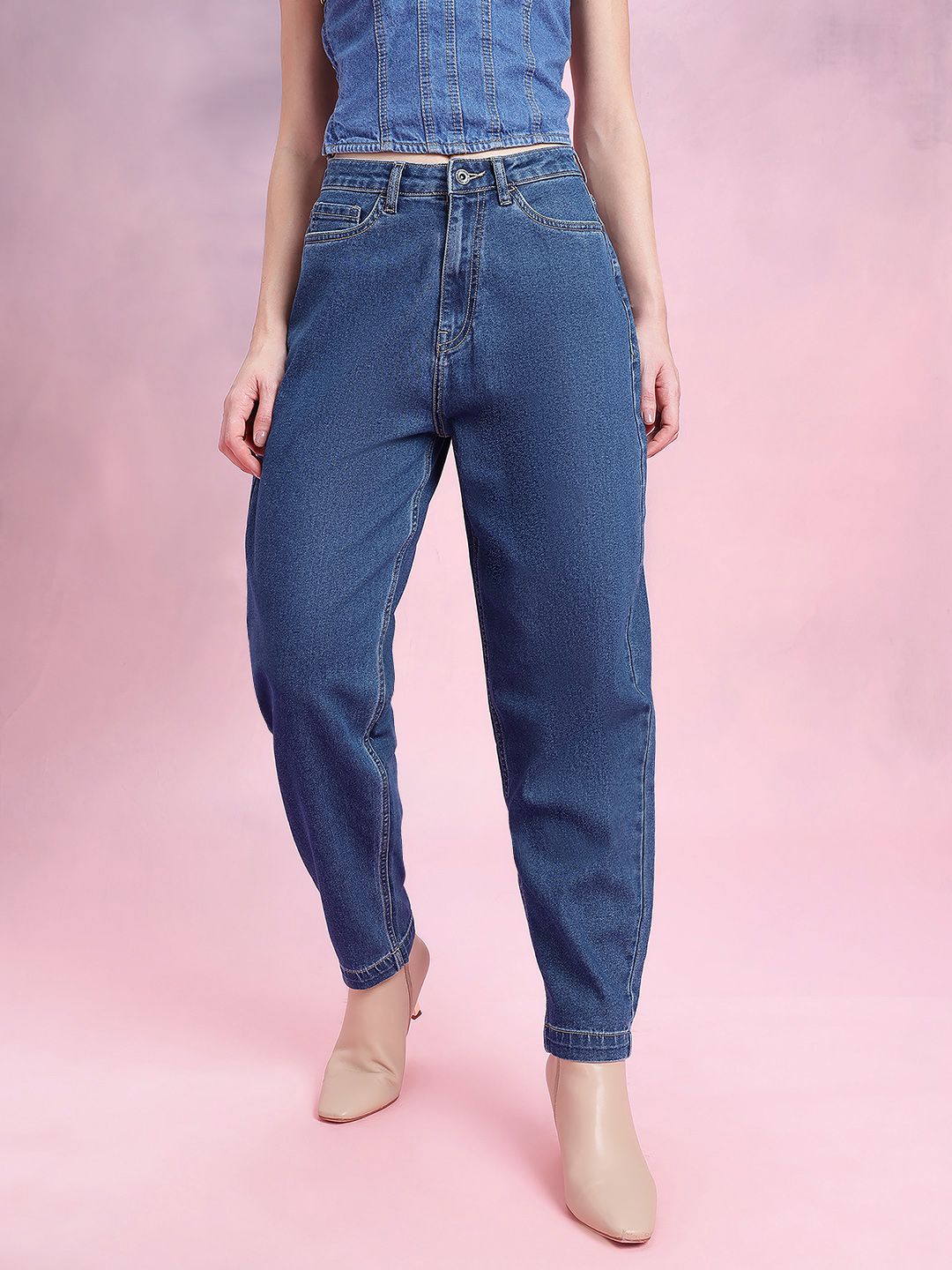 DressBerry Women Slouchy Fit High-Rise Jeans