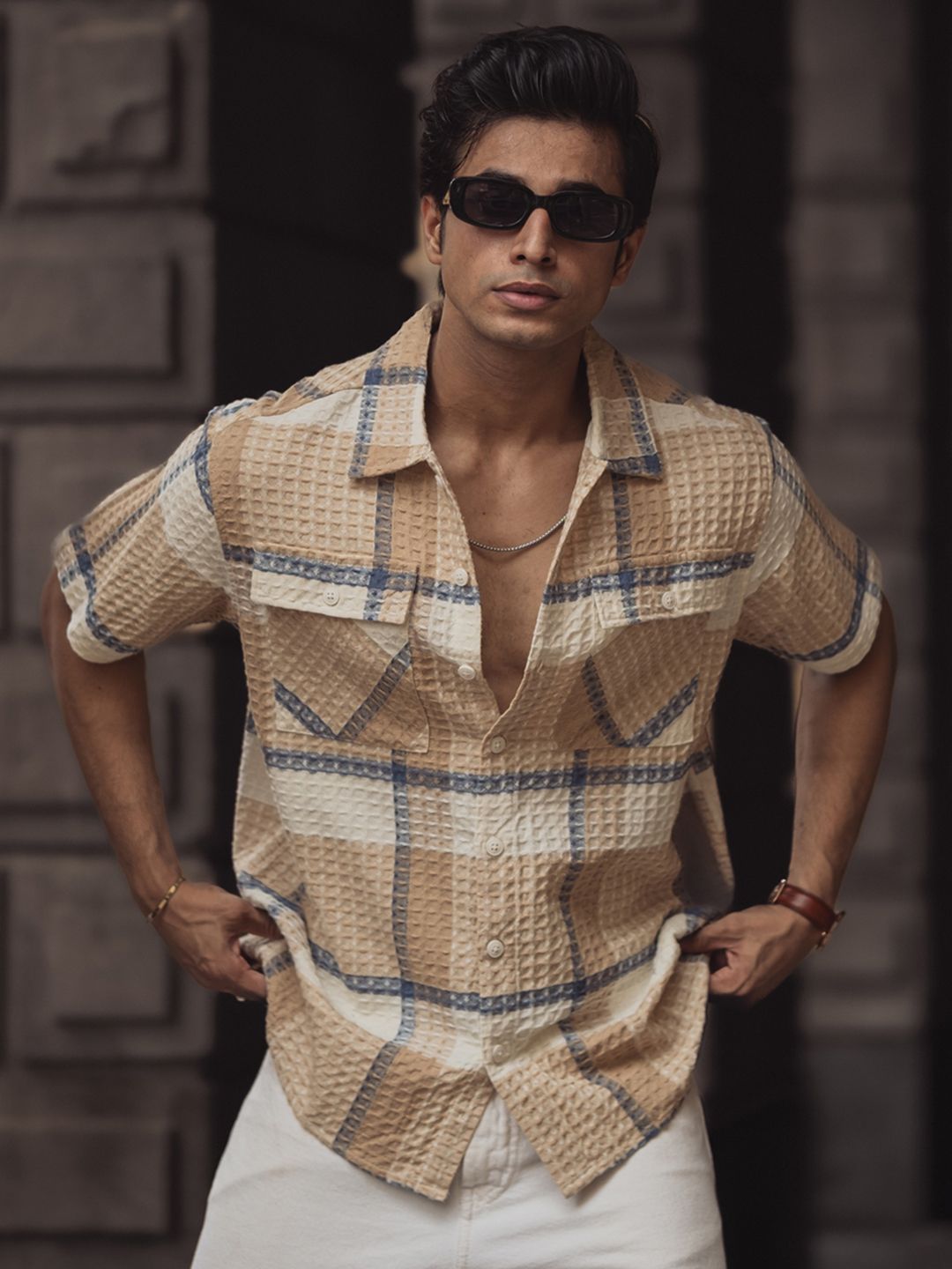 Powerlook Men Tartan Checks Opaque Checked Cotton Casual Shirt