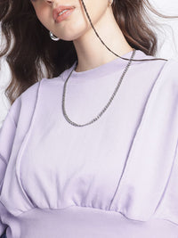 DressBerry Upturn Stitch Crop Sweatshirt