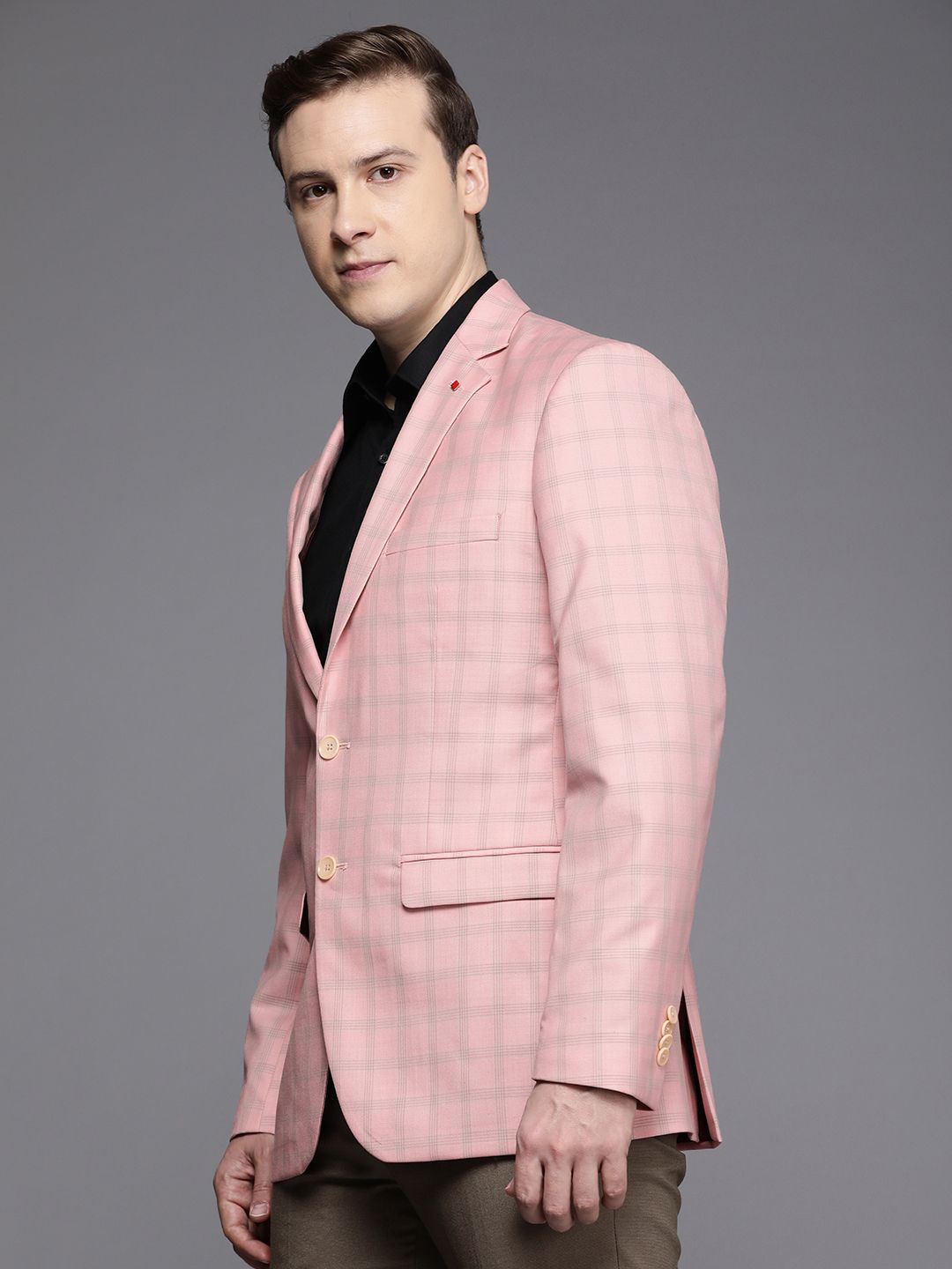 Raymond Contemporary Fit Checked Formal Blazer