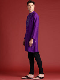 Anouk Mirror Work Embroidered  Kurta with Trousers Set