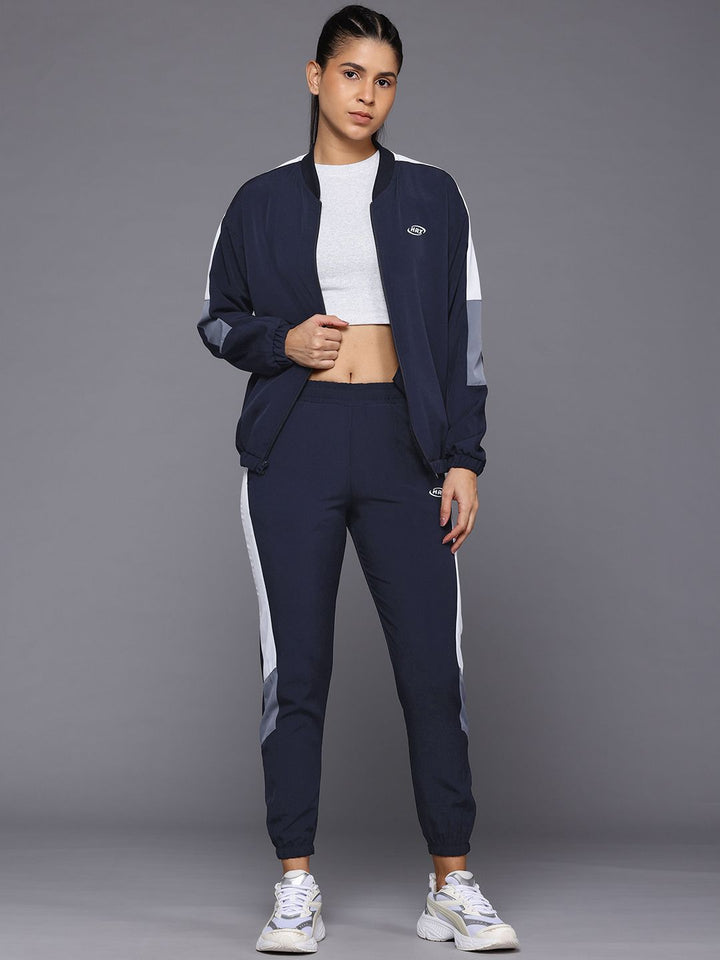 HRX by Hrithik Roshan Colourblocked Lifestyle Zip-Up Tracksuit