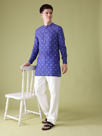 Anouk Mandarin Collar Bandhani Printed Kurta