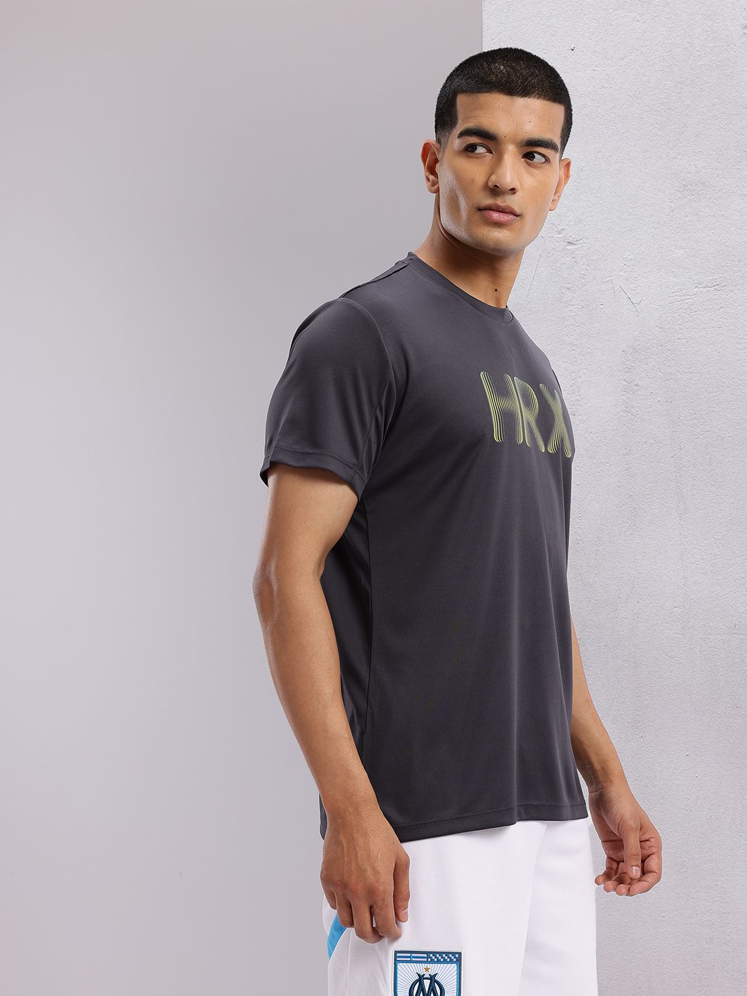 HRX by Hrithik Roshan Brand Logo Printed Rapid-Dry Training T-shirt