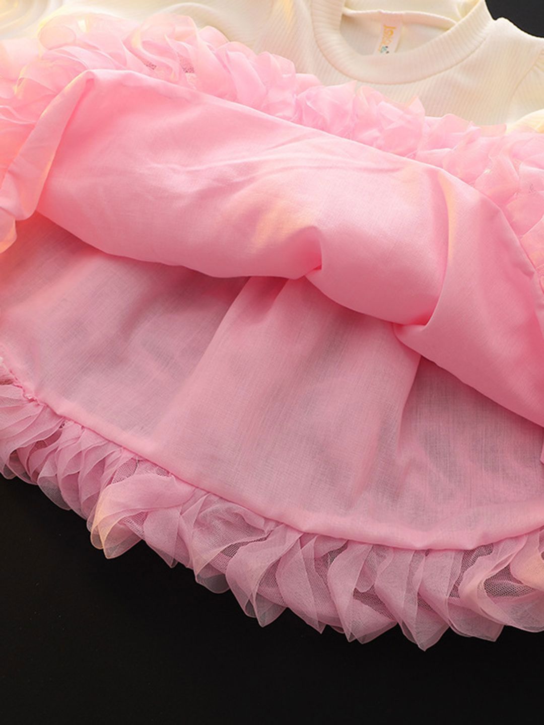 YK Floral Girls Bow Detail Fit & Flare Dress