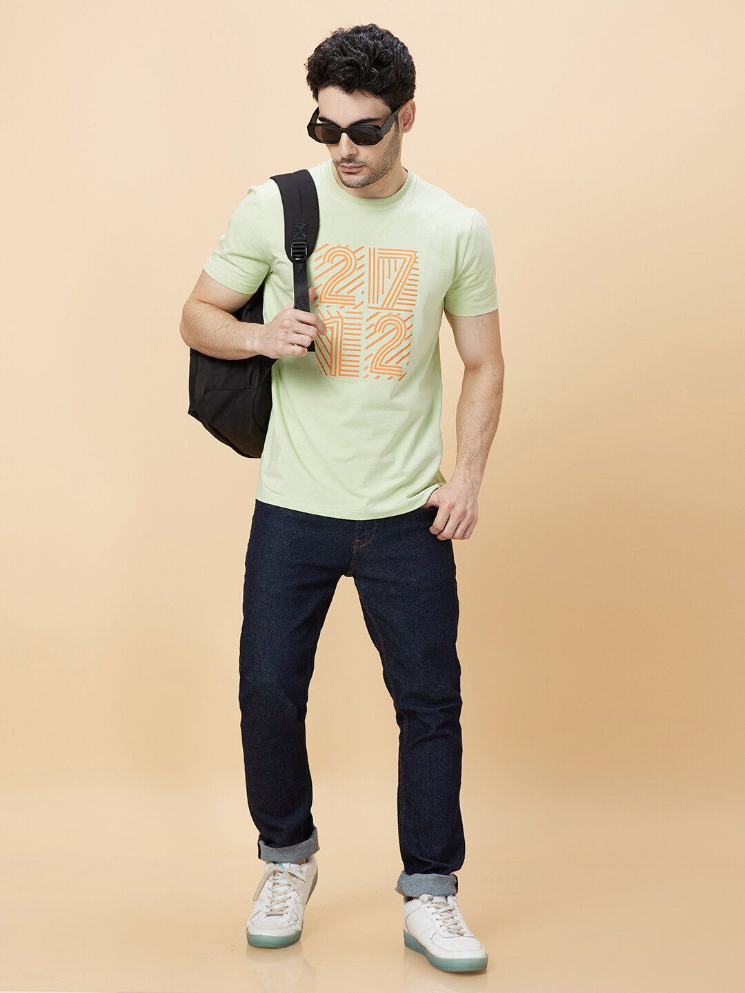 Being Human Men Round Neck Typography Printed T-shirt