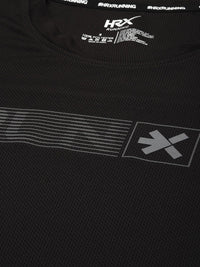 HRX by Hrithik Roshan Self Design Rapid-Dry Antimicrobial Running T-shirt