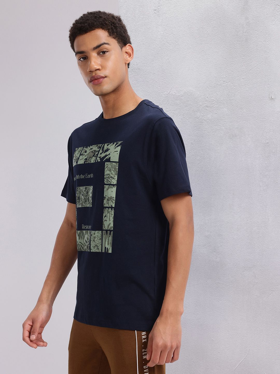 HRX by Hrithik Roshan Men Typography Printed Pure Cotton Yoga T-shirt