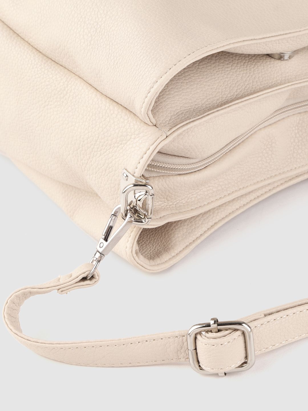 Lino Perros Off-White Solid Hobo Bag