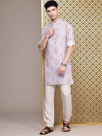 House of Pataudi Floral Printed Jashn Kurta