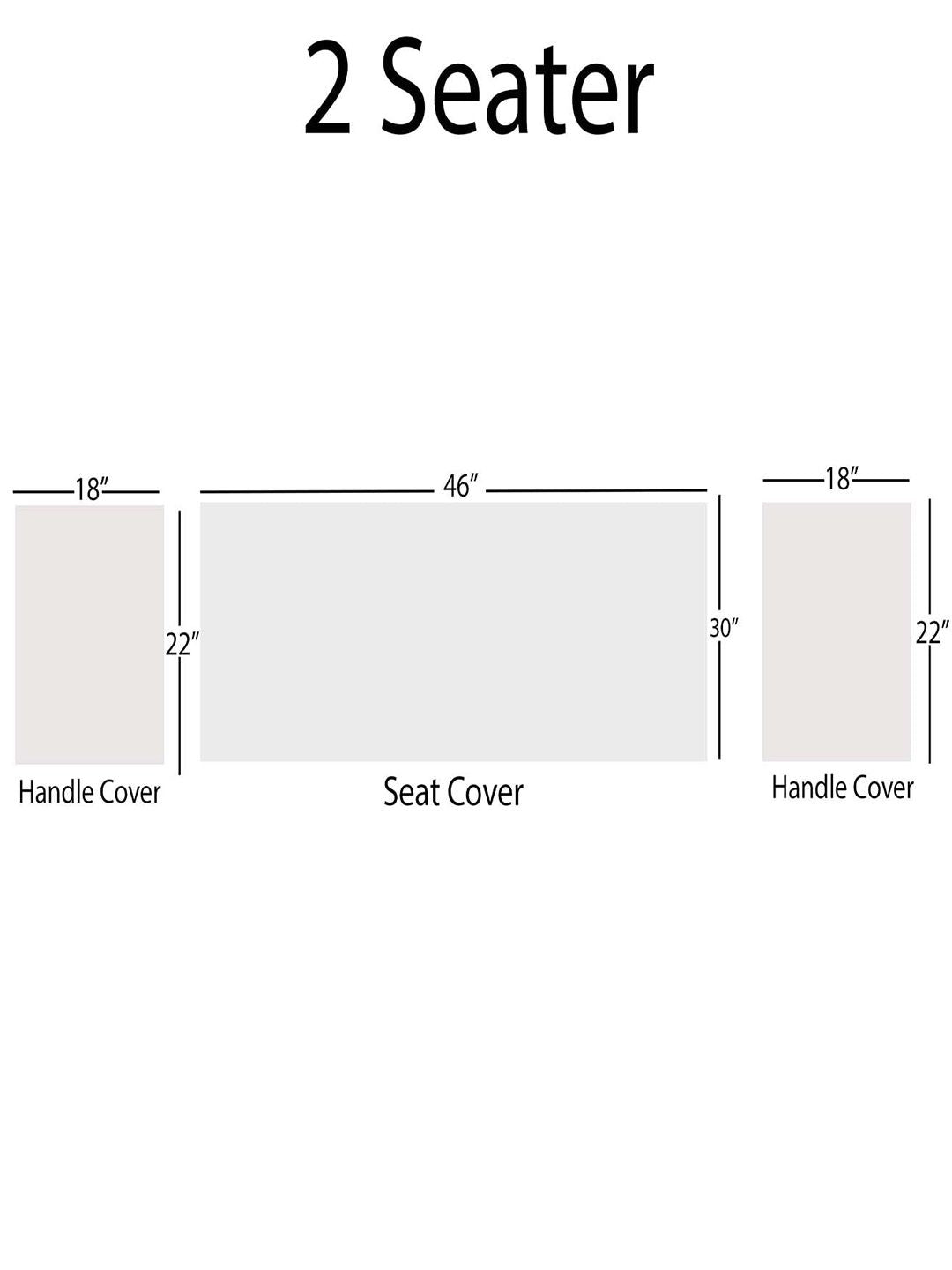 STITCHNEST Purple Printed Jacquard 2-Seater Sofa Cover