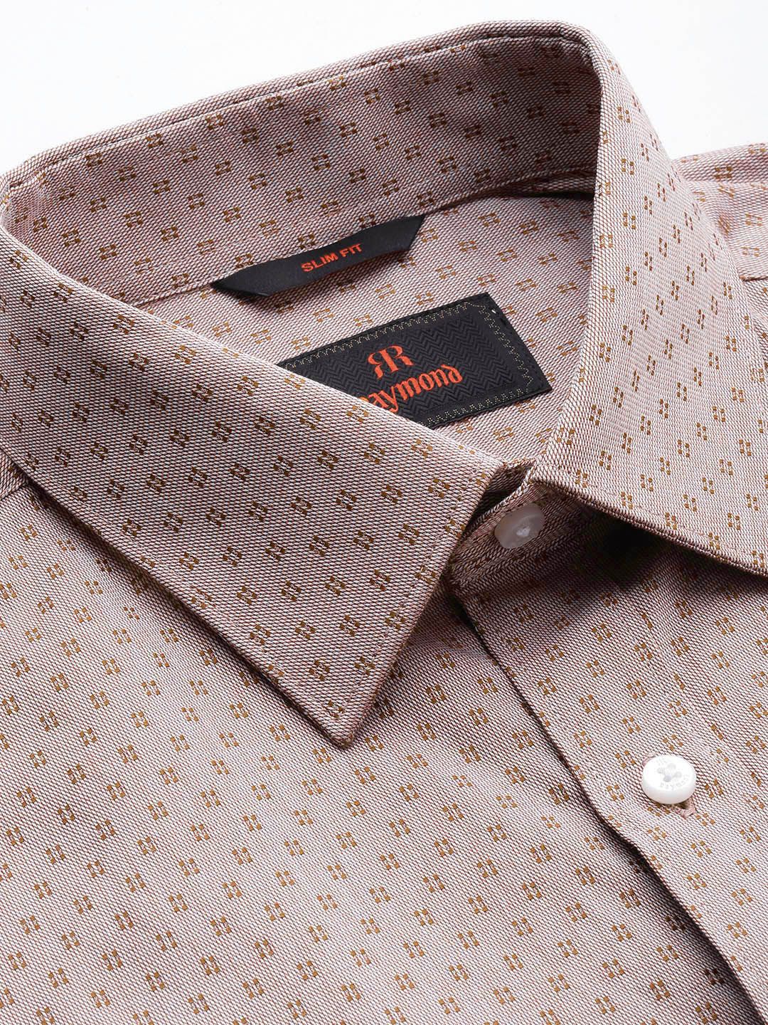 Raymond Textured Slim Fit Pure Cotton Formal Shirt