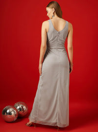 STREET 9 Embellished Sleeveless Net Maxi Dress