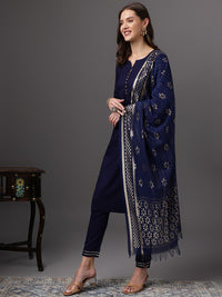 Anouk Kurta Set With Printed Dupatta