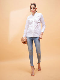 SASSAFRAS BASICS Comfort Spread Collar Long Sleeves Cotton Casual Shirt