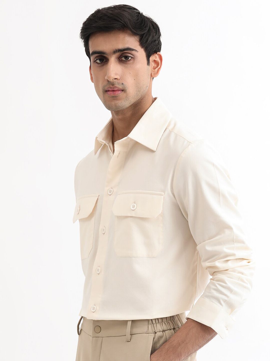 RARE RABBIT Men Lampil Slim Fit Cotton Shirt