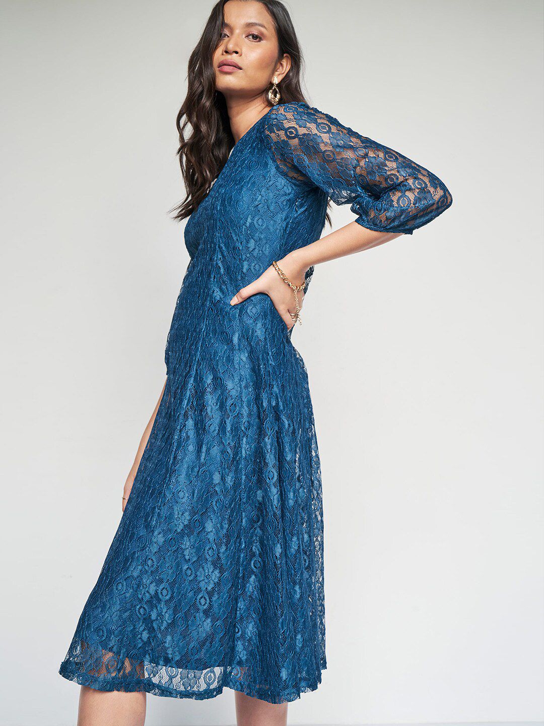 AND Self Design A-Line Dress