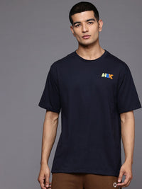 HRX by Hrithik Roshan Printed Drop-Shoulder Sleeves Relaxed Lifestyle T-shirt