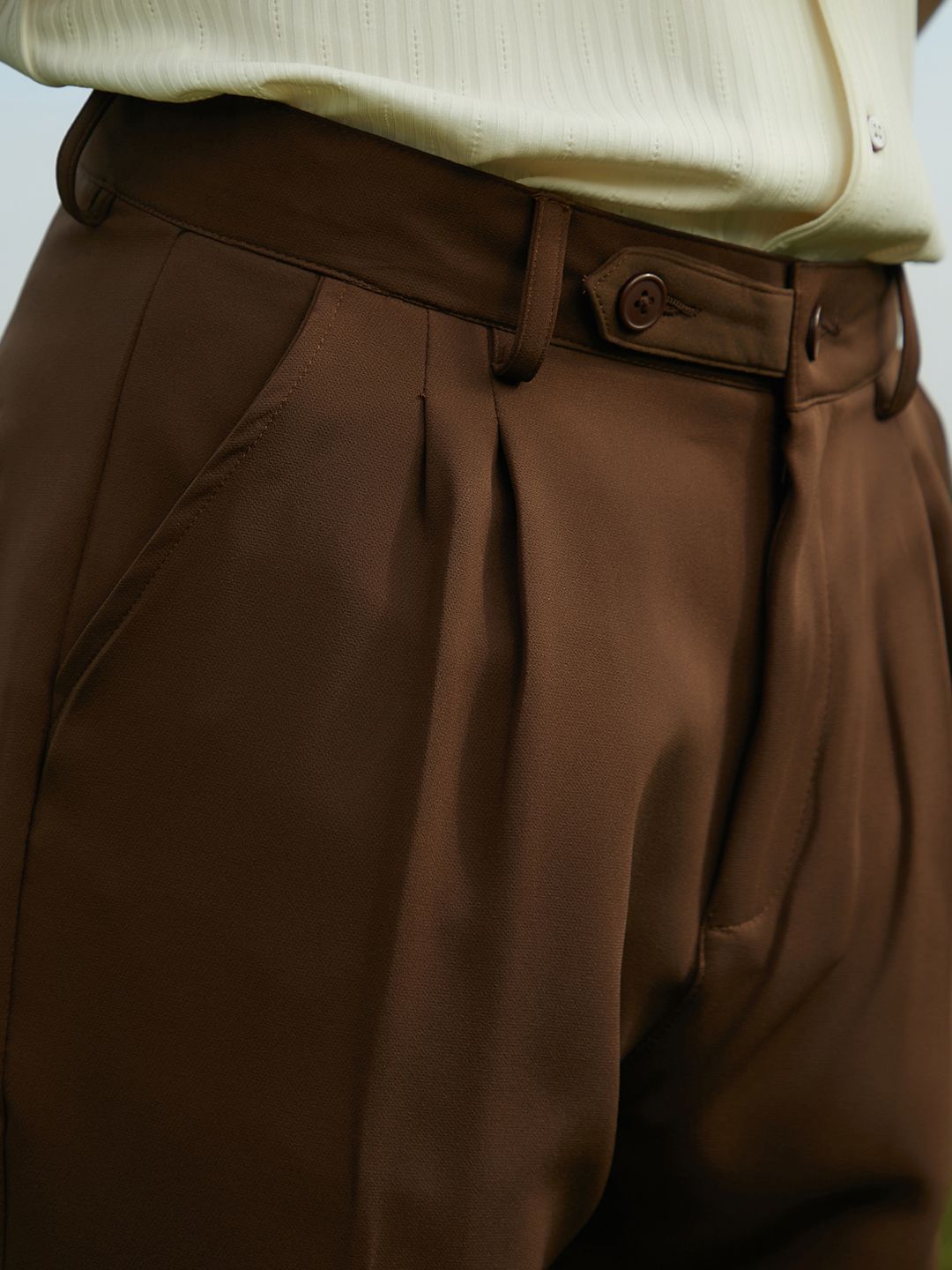 Campus Sutra Men Cotton Mid-Rise Relaxed Trouser