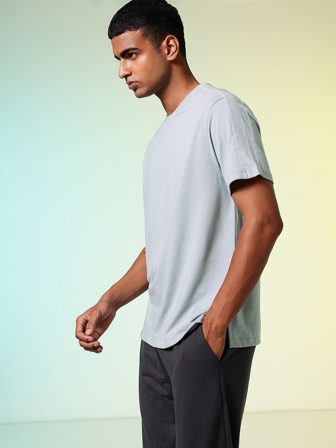 HRX by Hrithik Roshan Printed Drop-Shoulder Sleeves Relaxed Fit Training T-shirt