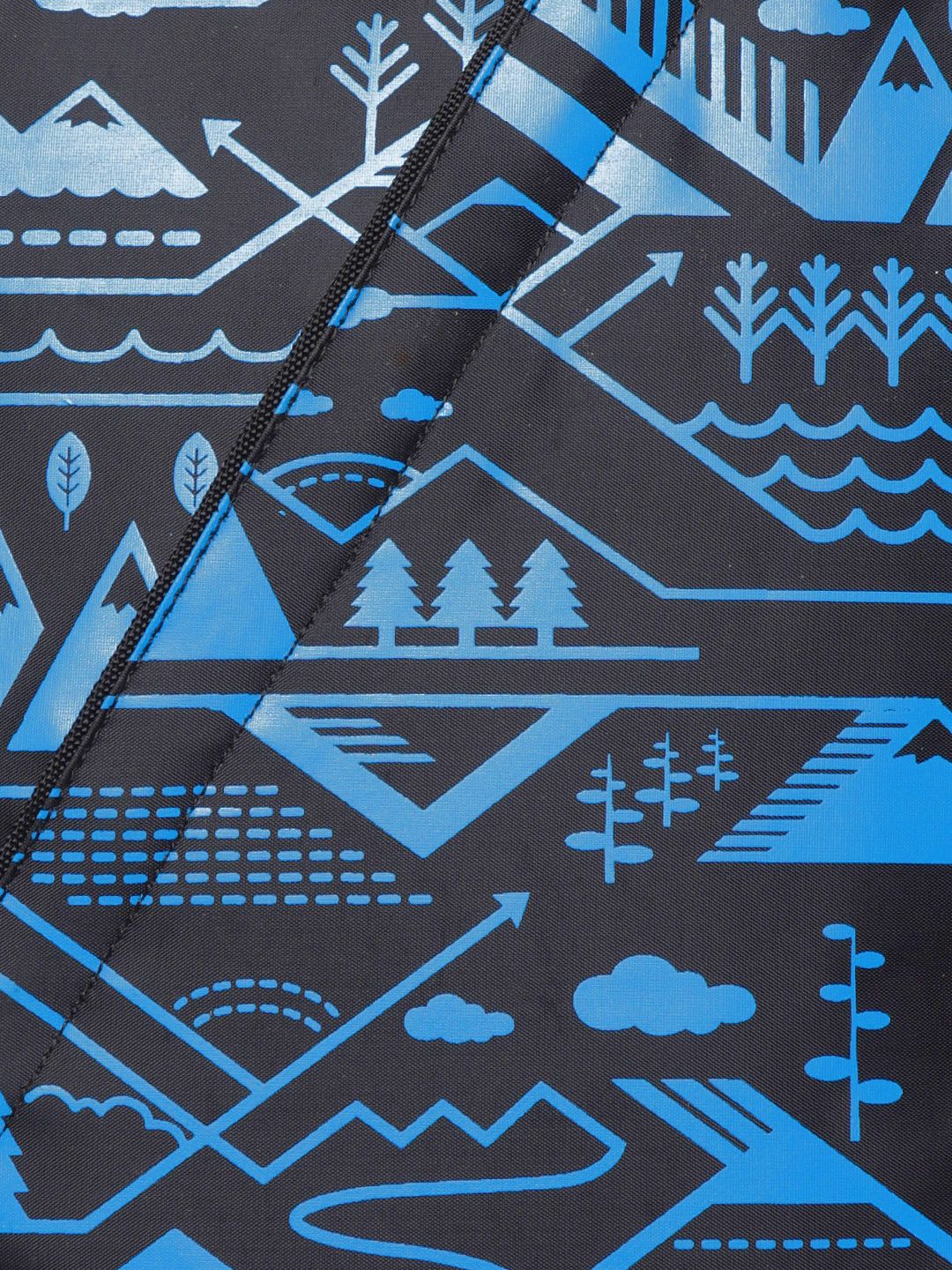 Gear Unisex Black & Blue Graphic Backpack