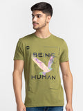 Being Human Typography Printed Round Neck T-shirt