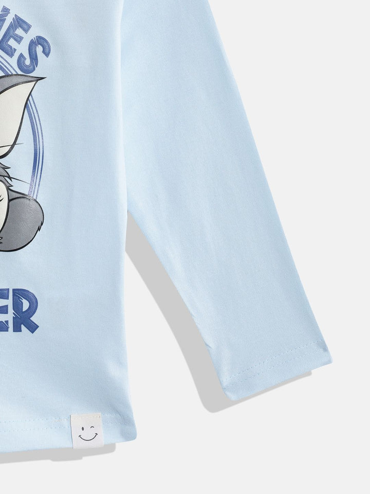 Happy Faces Boys Tom & Jerry Printed Pure Cotton T-shirt