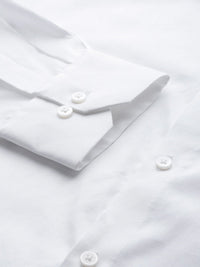 MANQ Men White Slim Fit Solid Party Shirt