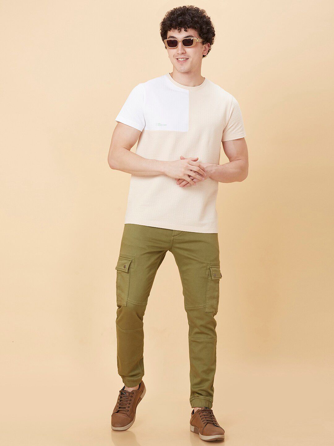 Being Human Colourblocked Round Neck T-shirt