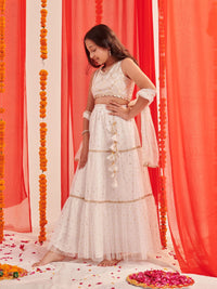 pspeaches Girls Printed Ready to Wear Lehenga Choli