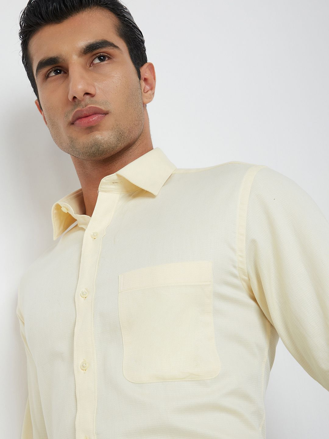 Raymond Men Pure Cotton Textured Slim Fit Formal Shirt