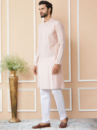 See Designs Floral Embroidered Regular Sequinned Pure Cotton Kurta with Pyjamas