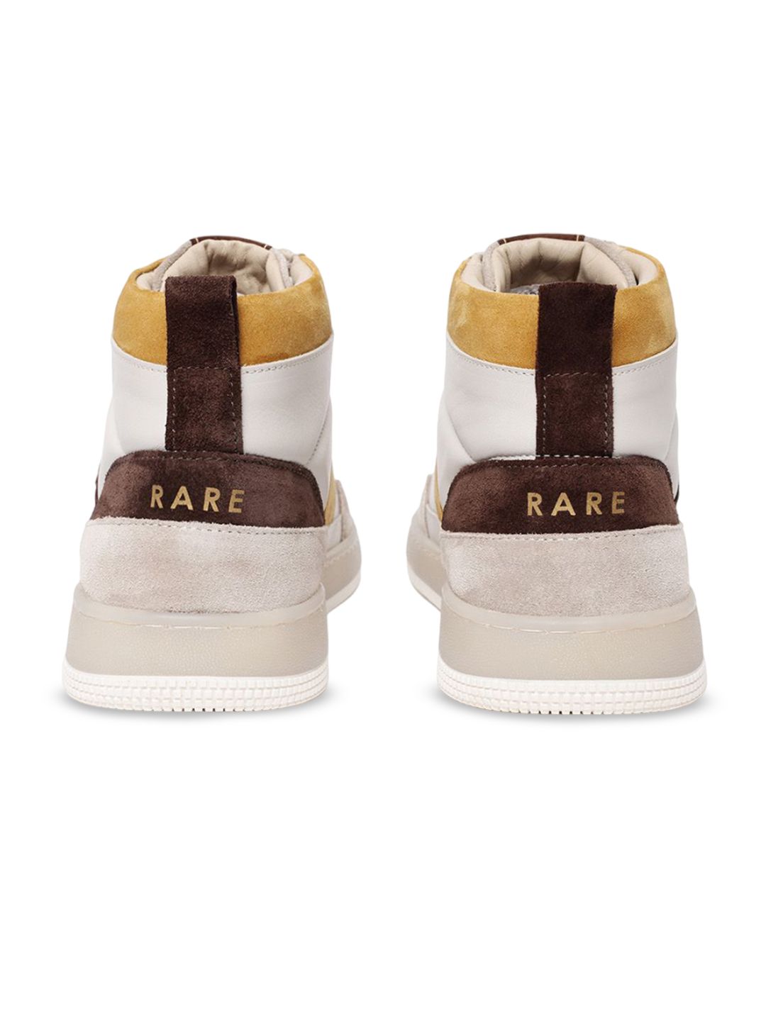 RARE RABBIT Men Horizon Colourblocked Mid Top Leather Sneakers