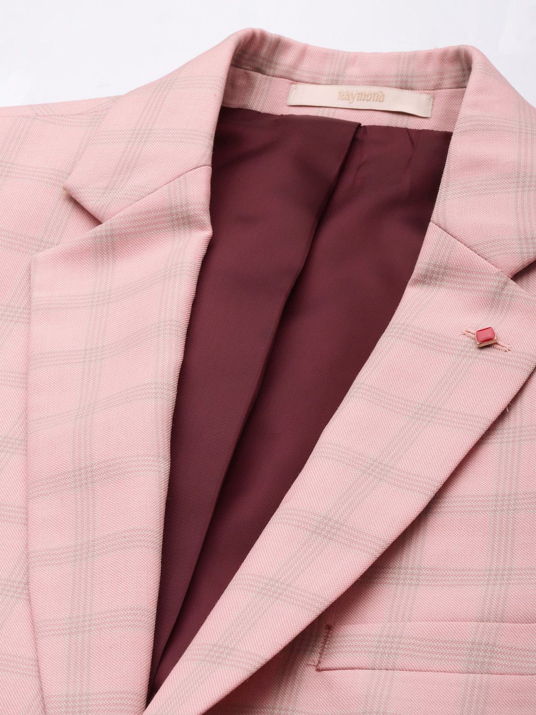 Raymond Contemporary Fit Checked Formal Blazer