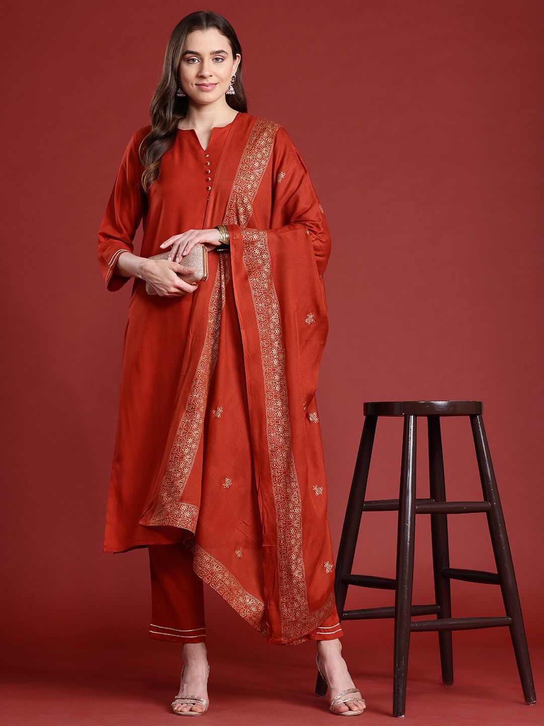 Anouk Kurta with Trousers & Dupatta