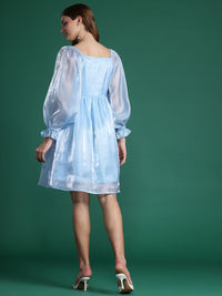 DressBerry Puff Sleeve A-Line Dress