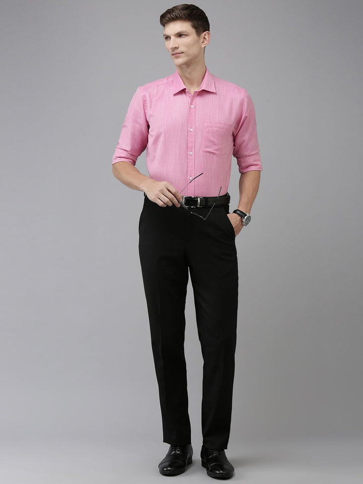 Park Avenue Slim Fit Self Design Textured Formal Shirt