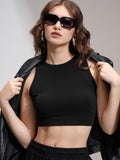 Street By Tokyo Talkies Women Solid Crop Tank Top