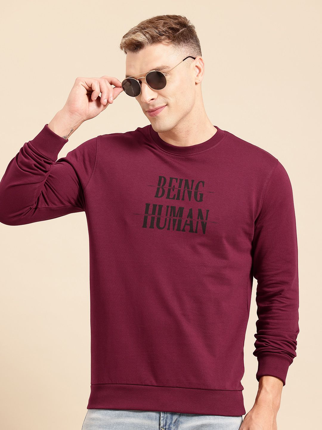 Being Human Men Pure Cotton Sweatshirt