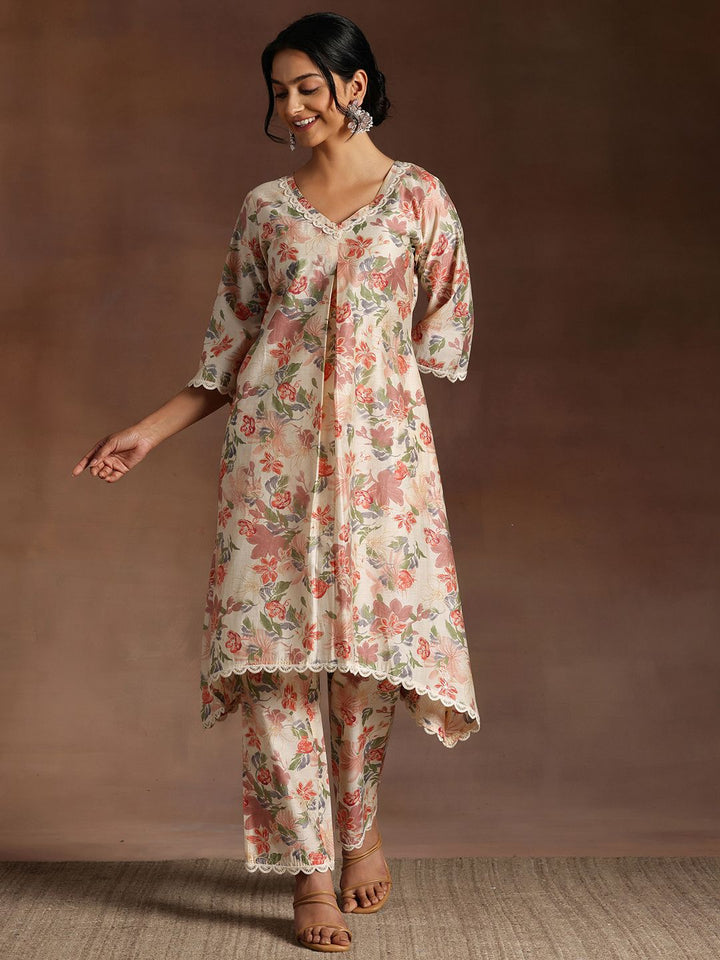 Libas Floral Printed Kurta With Trouser