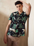 DENNISON Tropical Printed Oversized Casual Shirt